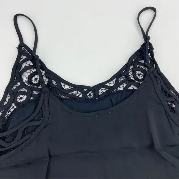 Free People Intimately Black Blouson Satin Brami Crop Camisole XS - Picture 7 of 13